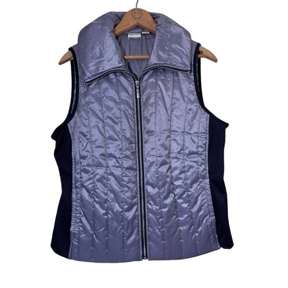 Chico’s Zenergy Silver Puff Vest Jacket - Picture 1 of 6